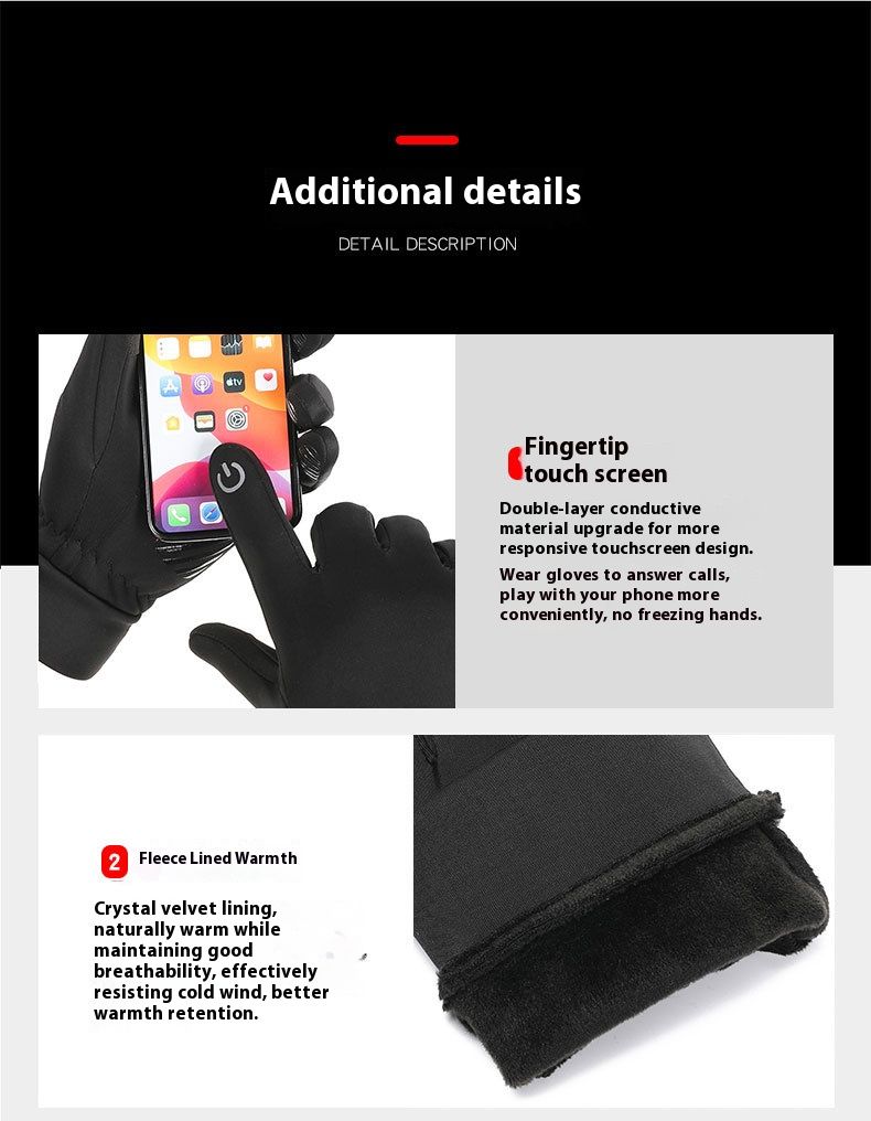 Herren Q806 Winter-Fahrradhandschuhe – Touchscreen-kompatibel, rutschfest, reflektierend, wärmeisoliert für Outdoor-Sportarten_voghion.com
