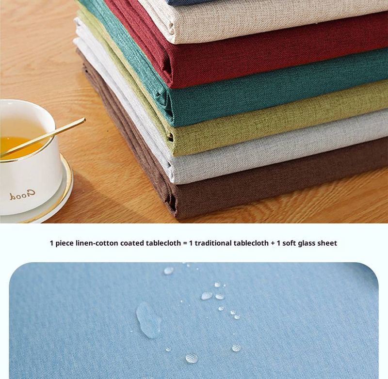 Tovaglia moderna e minimalista in poliestere – Copertura per tavolo da pranzo rotonda impermeabile, resistente al calore e antimacchia per casa e ristorante_voghion.com