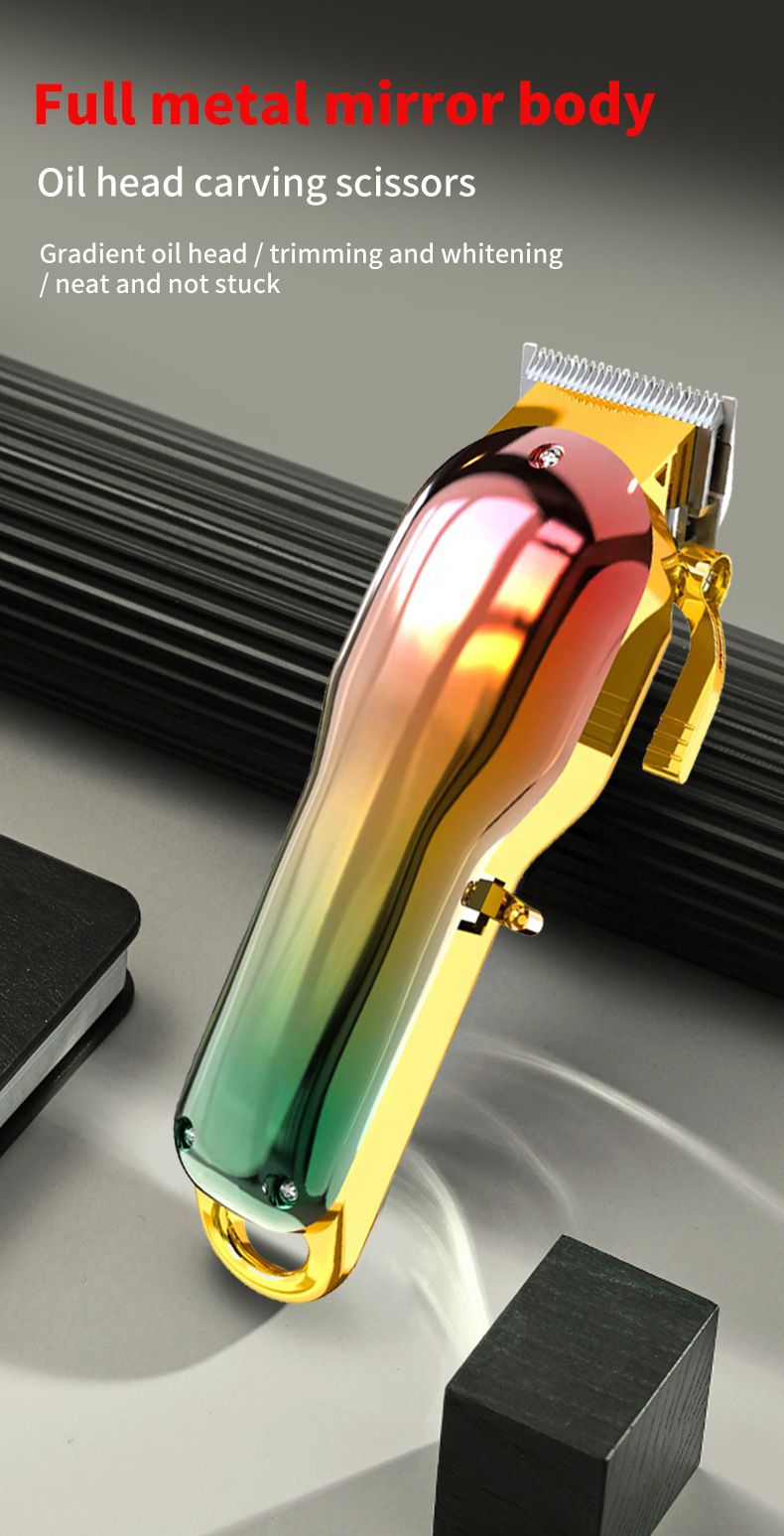 Grenzüberschreitender elektrischer Haarschneider mit neuer Farbspiegel-Haarschneidemaschine, elektrischer Haarschneider, leistungsstarke Friseurwerkzeuge, elektrischer Haarschneider, Friseurschere_voghion.com