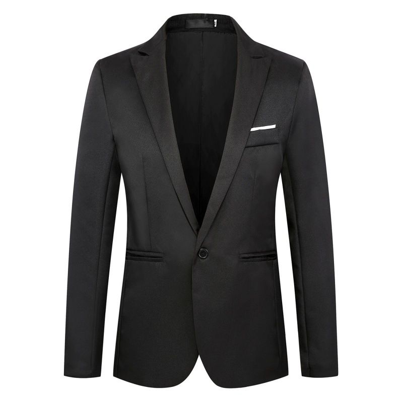 Cappotto slim fit da lavoro formale da uomo sottile primaverile e autunnale in edizione coreana_voghion.com