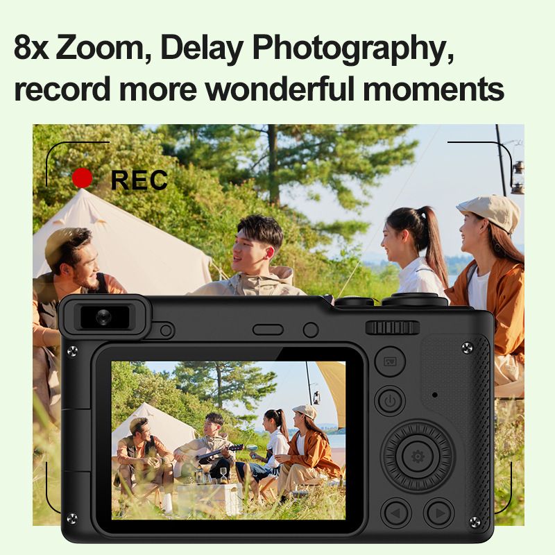 【High Quality】 New Digital Children's Camera HD Photo And Video Recording Stand Birthday Gift Toy_voghion.com