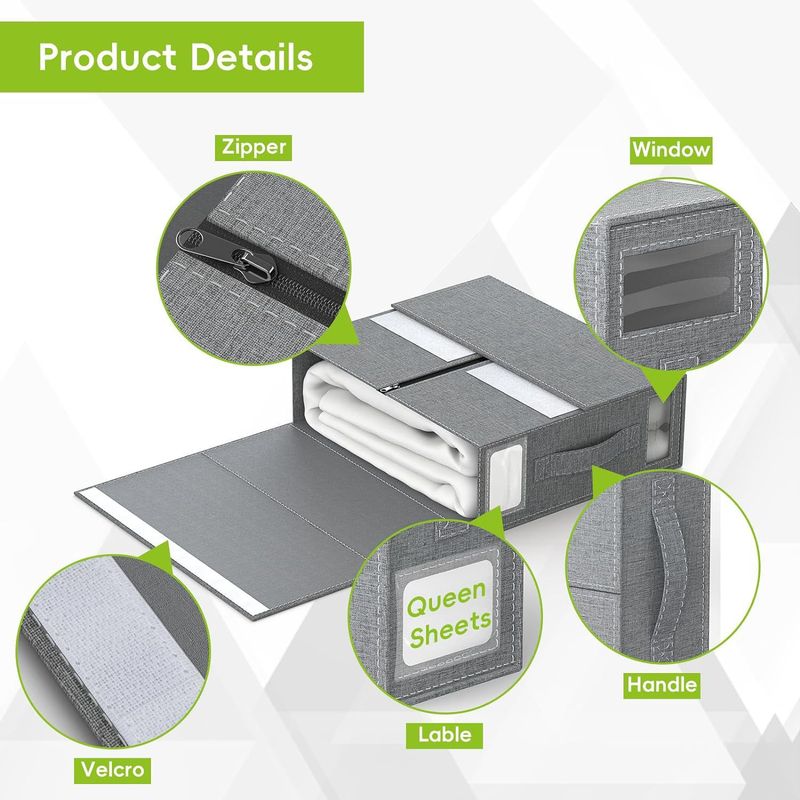 Home & Garden grande capacità pieghevole lenzuolo armadio guardaroba contenitore antipolvere con coperchio contenitore_voghion.com