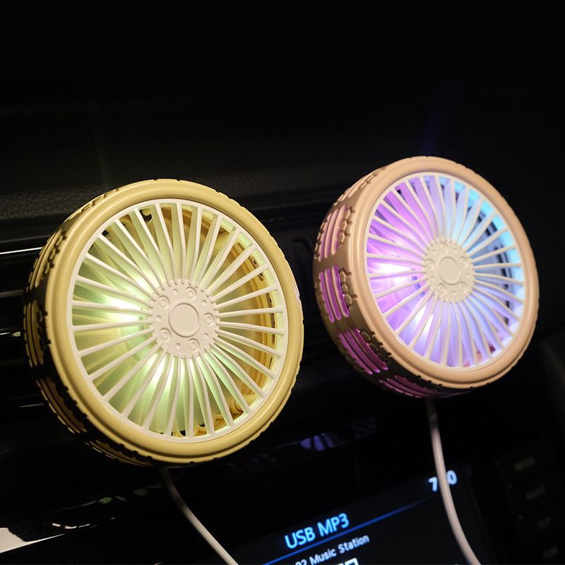 Flash F203A USB Ventilatore Luce di Sfiato LED Forniture Creative per Interni Auto_voghion.com