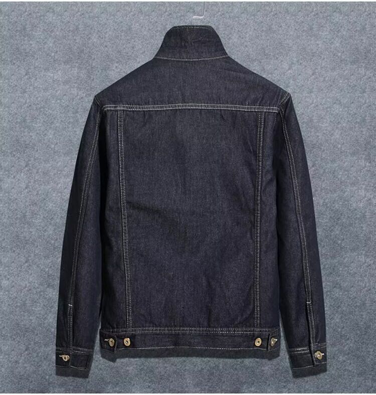 Giacca invernale in denim con velluto spesso e capi in denim versatili, giacca da lavoro con risvolto a maniche lunghe_voghion.com