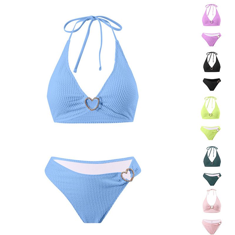 GraceChic GraceChic Cross-Border Two-Piece Sexy Bikini European And American Style Tight-Fitting Heart-Shaped Decoration Push-Up Backless_voghion.com