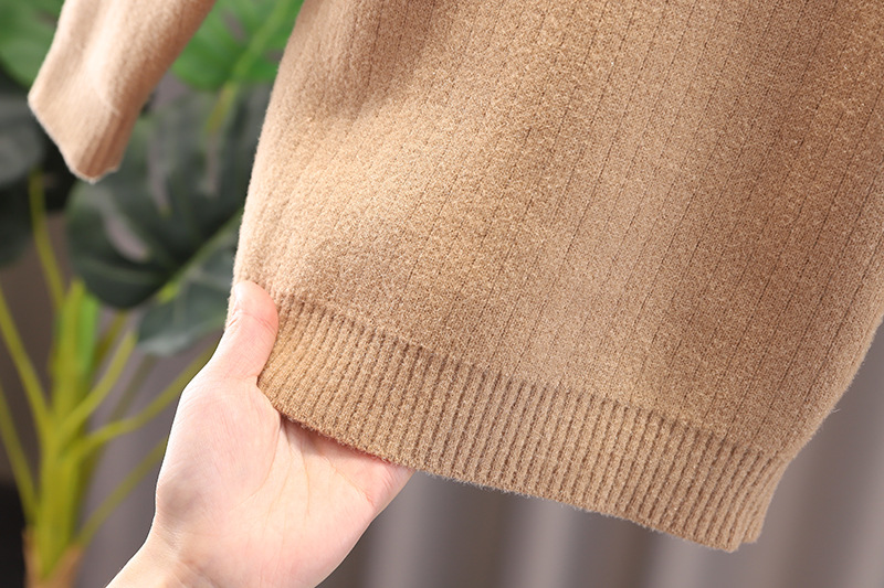 Kanner Nerz Pelzmantel Jongen a Meedercher Baby Mat Fleece Base Mantel Turtleneck Pullover Warm_voghion.com