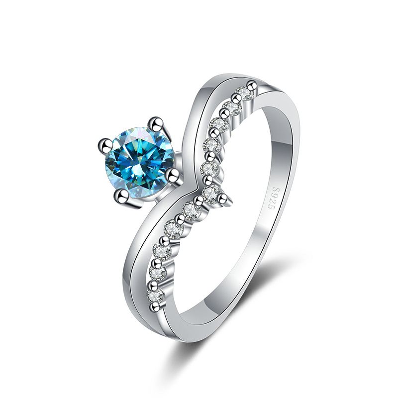 Tancise, nuovi anelli da donna in argento Sterling da 0,5 carati, a forma di corona, in moissanite, nero e rosa, gioiello nuziale con diamanti, regalo di Natale_voghion.com