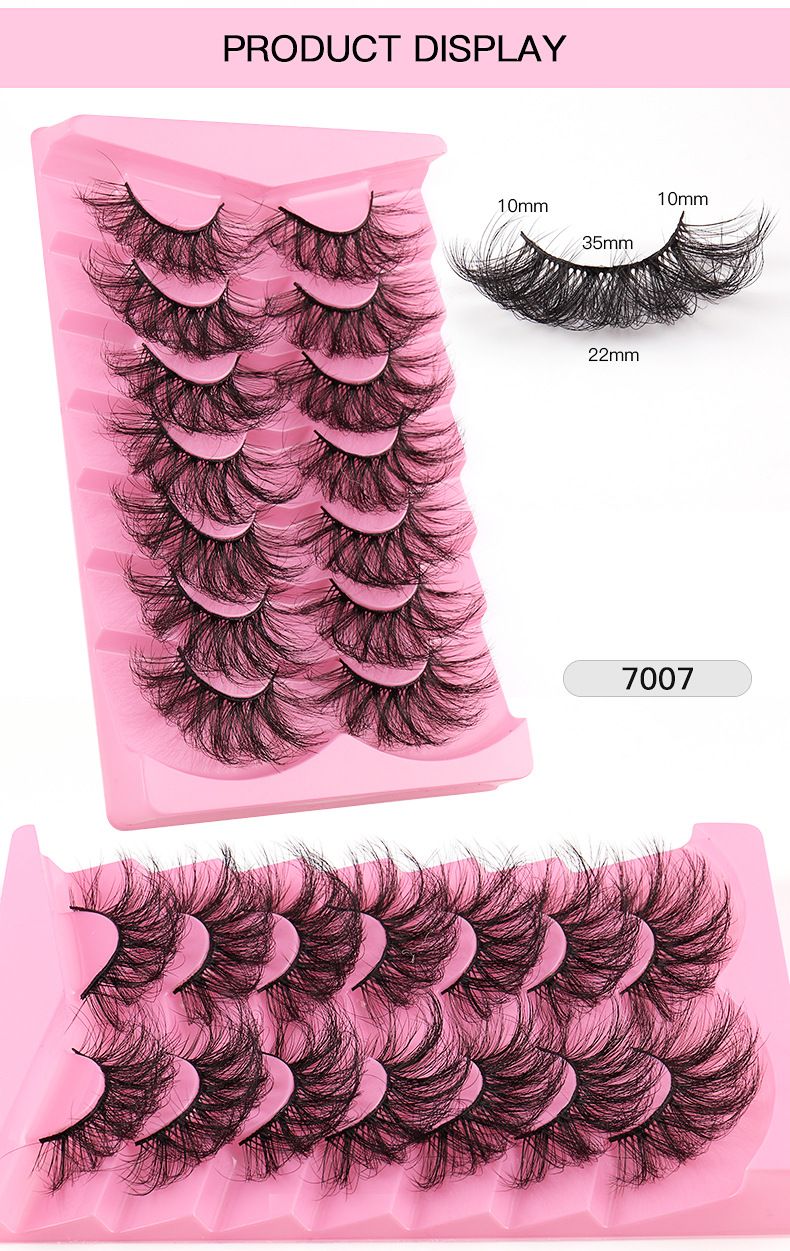 False Eyelashes 7 Pairs Of Fried Hair High Mink False Eyelashes Curled Thick Stage Makeup Eyelashes_voghion.com
