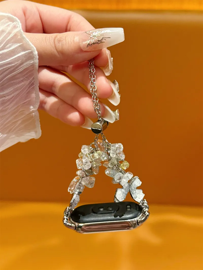 Klokkebånd for Xiaomi Band 8 7 8Pro 7Pro 6 5 4 3 Butterfly Crystal Temperament Armbånd Klokkerem_voghion.com
