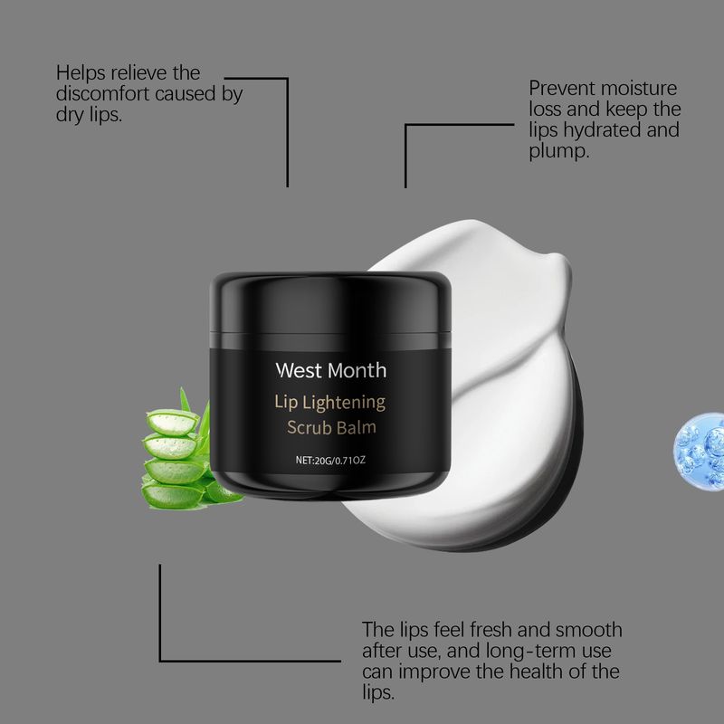 WEST MONTH Lip Scrub esfoliante delicato nutriente e idratante per labbra_voghion.com
