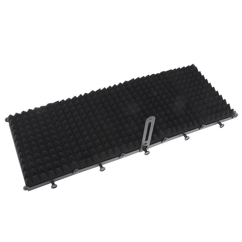 Microphone Isolation Shield 5-Panel Wind Screen Foldable 3/8" And 5/8" Threaded High Density Absorbing Foam For Live_voghion.com