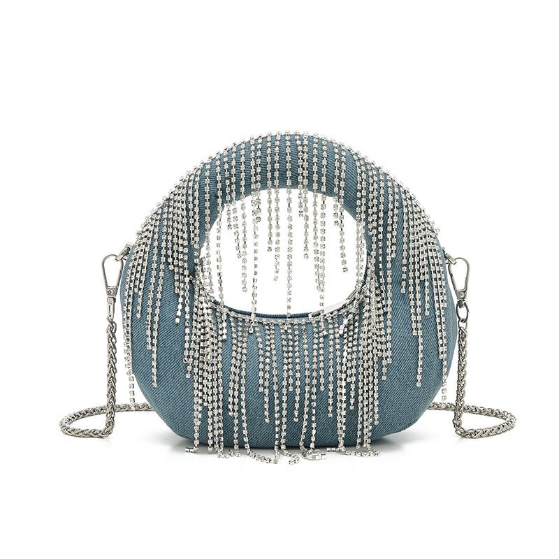 Niche Design Full Diamond Dumpling For Women 2025 Socialite Evening Casual Versatile Handbag Rhinestone Bag_voghion.com