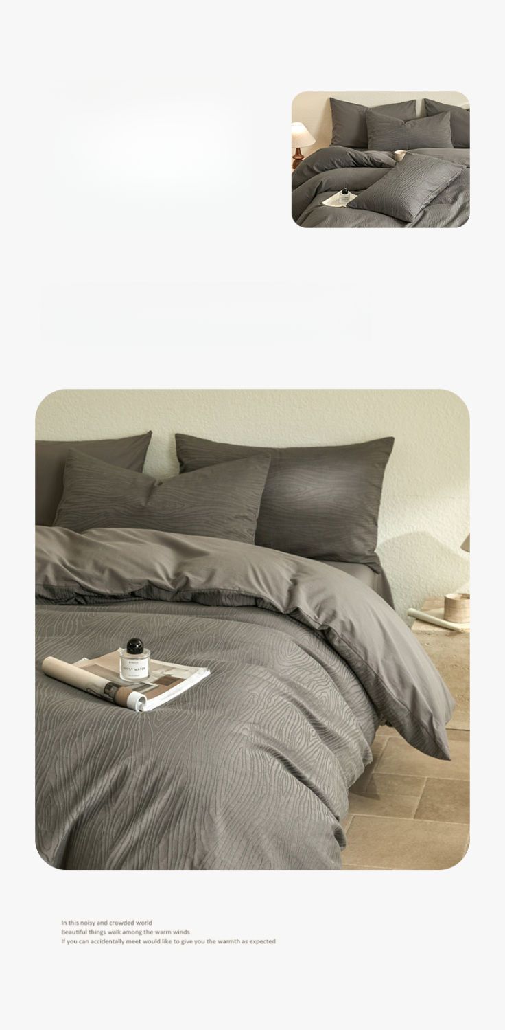 Copripiumino in lenzuola lavabili di lusso leggero in jacquard ABS, quattro pezzi, set di biancheria da letto 2025, gonna da letto, tre pezzi_voghion.com