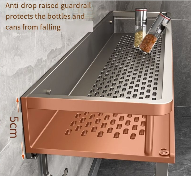 Estantes de cocina Estantes para suministros sin perforaciones Estantes de cocina Estantes para especias de múltiples capas para tiendas departamentales_voghion.com