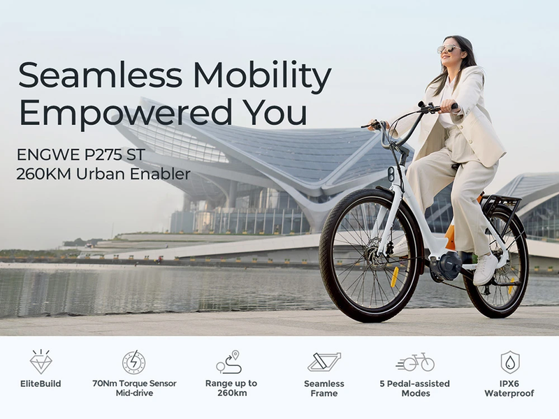 ENGWE P275 ST 250W Mittelmotor-Elektrofahrrad für Pendler, 19,2 Ah Samsung-Zelle_voghion.com