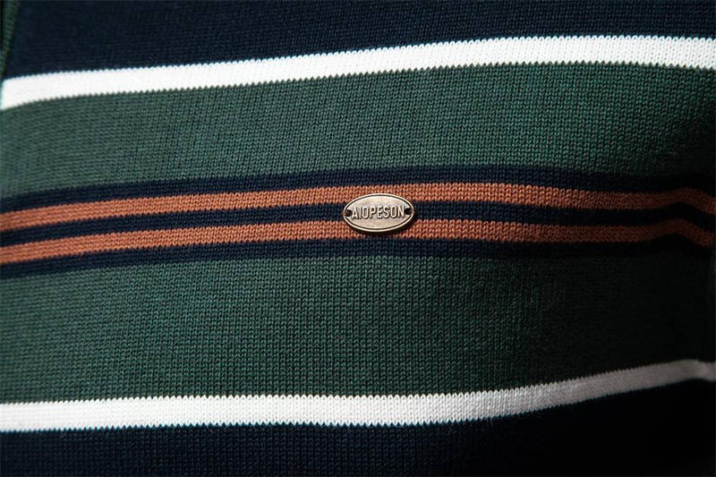 Suéter de primavera y otoño para hombre, nuevo, con cuello alto y media cremallera, suéter a rayas de colores a juego, camisa informal de moda para hombre._voghion.com