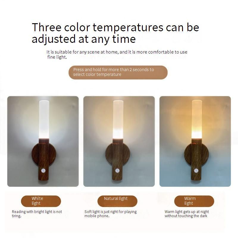 Intelligent Human Body Induction Night Light Led Smart Home Charging Atmosphere Light Home Corridor Aisle Wooden Induction_voghion.com