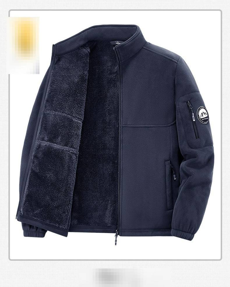 Herren Fleecejacke Sport Kapuzenpullover Mantel Plus Samtjacke Futter österreichisches Korn_voghion.com