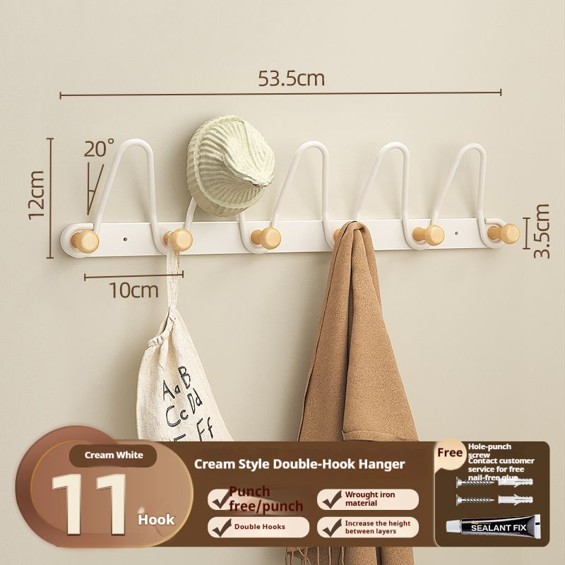 Ganchos de pared sin taladro: ahorra espacio en la puerta y la pared para abrigos, sombreros y bolsos (varios estilos y opciones de ganchos, hierro resistente a la oxidación)_voghion.com