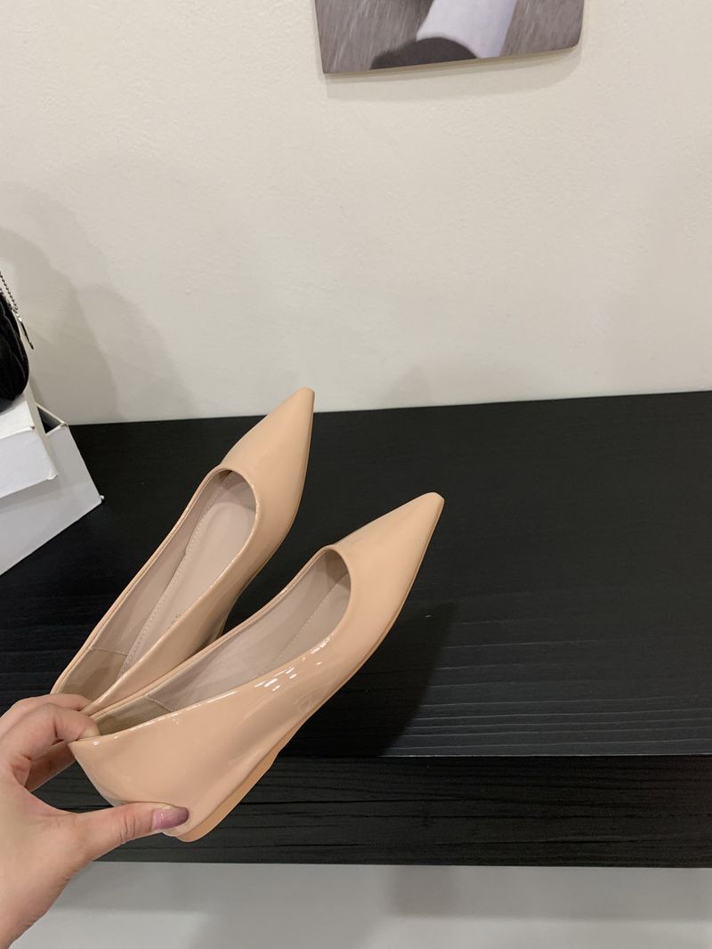 Small Wow Women's French-Inspired Pointed Toe Low Heel Pumps - Soft Leather-Like Slip-On Shoes For Women, Comfortable & Stylish_voghion.com