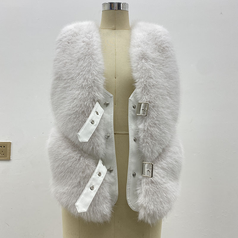 Gilet di pelliccia imitazione pelliccia di volpe da donna moda giovane gilet dimagrante versione coreana_voghion.com