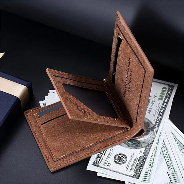 personalized multi-fist leather money wallet Father's Day gift wallet_voghion.com