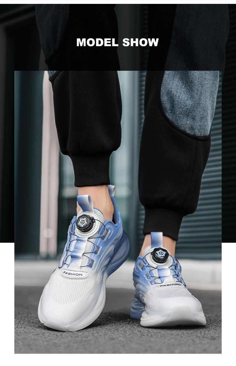 Herren Sommer rotierenden Knopf Mesh weiß Casual Sport Herren atmungsaktiv Frühjahr neue weiche Sohlen Laufschuhe_voghion.com