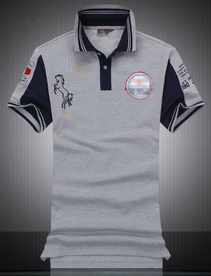 Sommer blau kurzarm einteiliges schlitz einfarbig sommer gewöhnlichen casual baumwolle herren kleidung_voghion.com