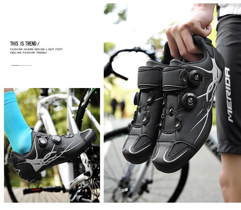 Zárható kerékpáros cipők Tavaszi és nyári zárható cipők Férfi és női országúti kerékpáros cipők Kemény talpú hegyi kerékpáros sportcipők_voghion.com