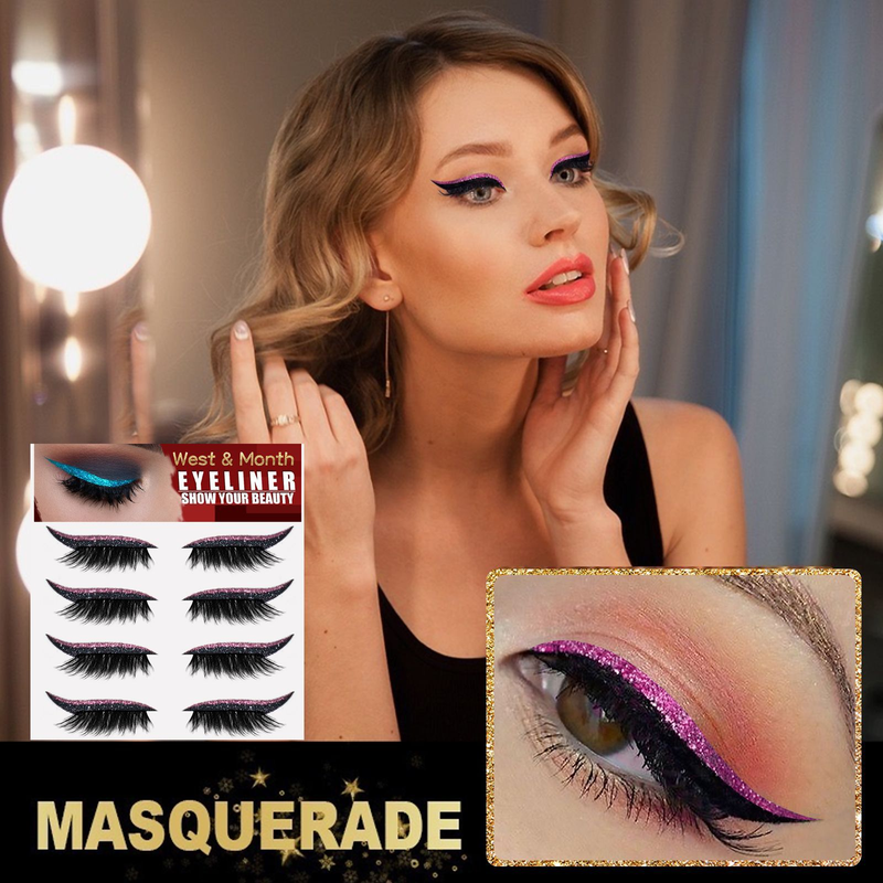 West&Month glue free self-adhesive eyeliner gel strip false curling eyelash_voghion.com