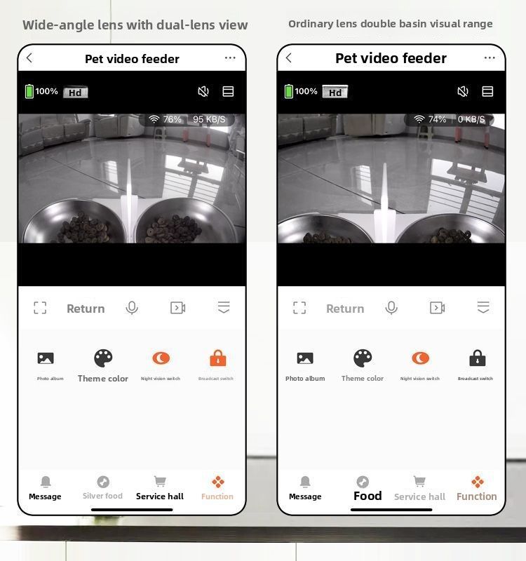 Comedero automático inteligente para gatos con WiFi, temporizador, control remoto y función cuantitativa._voghion.com