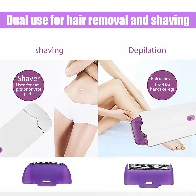 Epilator Electric Hair Remover Professional Safety Depilation Shaving Trimmer Painless Portable USB Chargable For Whole_voghion.com