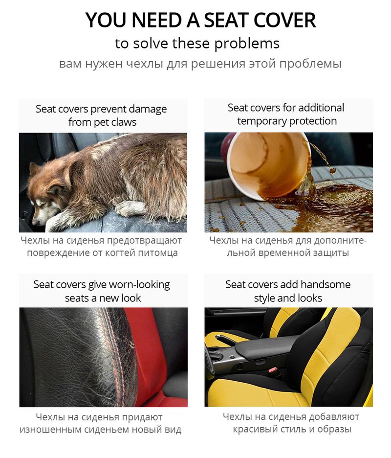 Coprisedili auto universali in tessuto di poliestere, accessori per interni auto_voghion.com