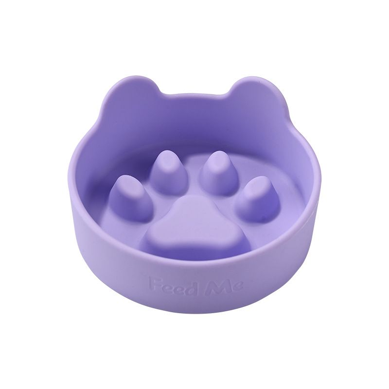 Small And Medium Dogs Dopamine Color Series Slow Teddy Feeder Dog Silicone Pet Bowl Supplies_voghion.com