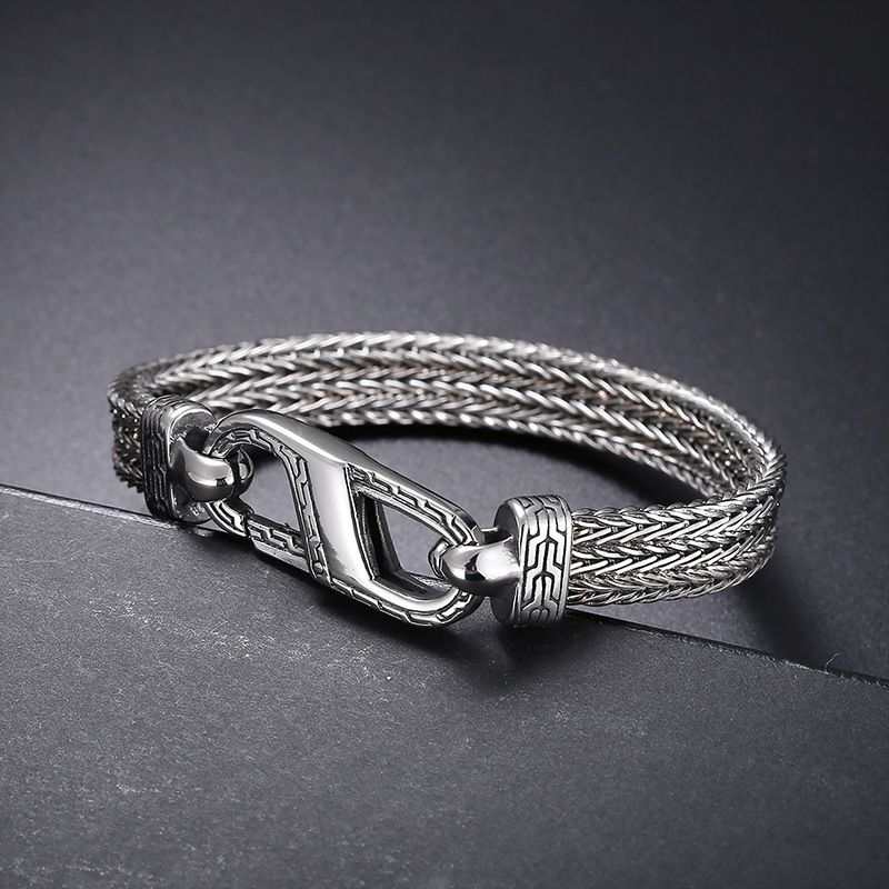 Herrenarmband aus Titanstahl mit Vintage-Drachenknochen-Design – langlebiger und stilvoller Unisex-Schmuck als Geschenk – Größen 7–11_voghion.com