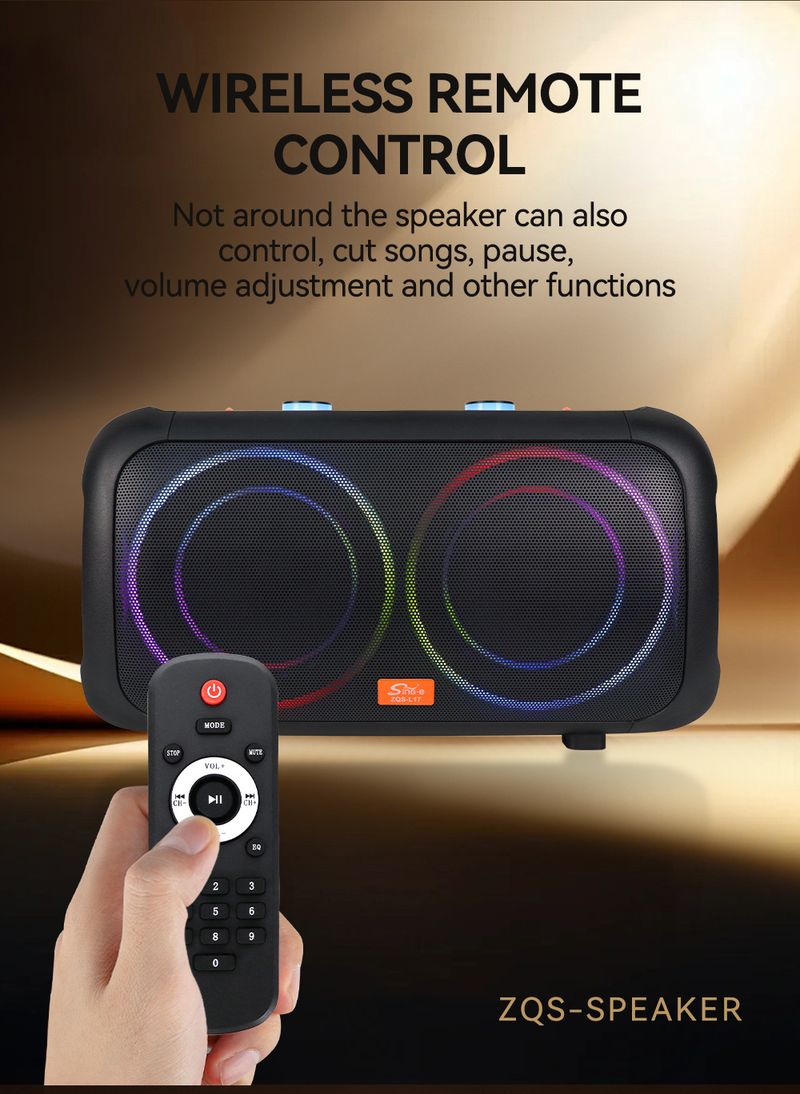 Microfono audio ZQS-L17 Microfono integrato Wireless Bluetooth Karaoke Speaker Bambini Casa KTV_voghion.com