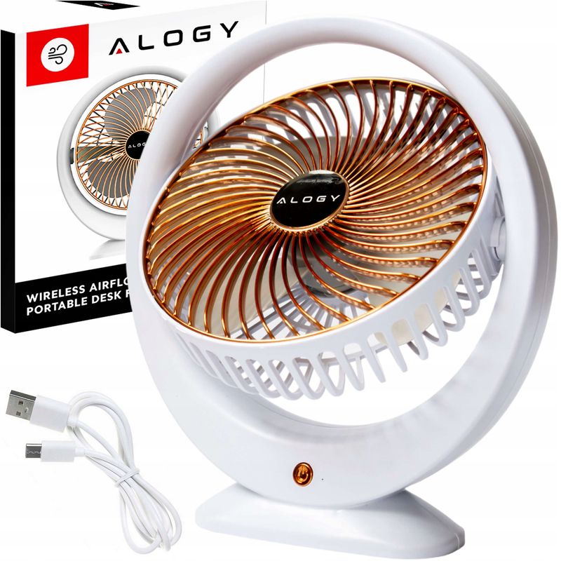 ACZT Stehtischventilator, leise, leistungsstark, klein, USB-C, 1200 mAh – Alogy – – –_voghion.com