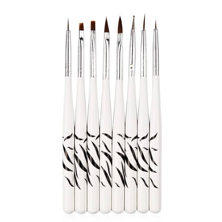 Set de pensule pentru unghii cu imprimeu zebră, 8 stilouri pentru unghii, stilou de desen, stilou pentru sculptură, stilou cu vârf de burghiu_voghion.com
