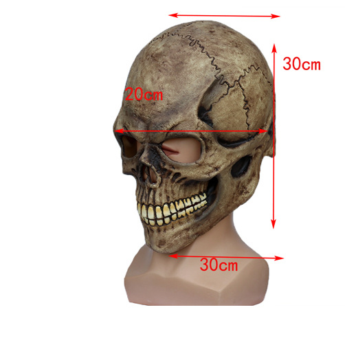 Halloween Horror Totenkopf Maske Halloween Cosplay Kopfbedeckung Spukhaus Escape Room Gruselszene Kostüm Requisiten_voghion.com