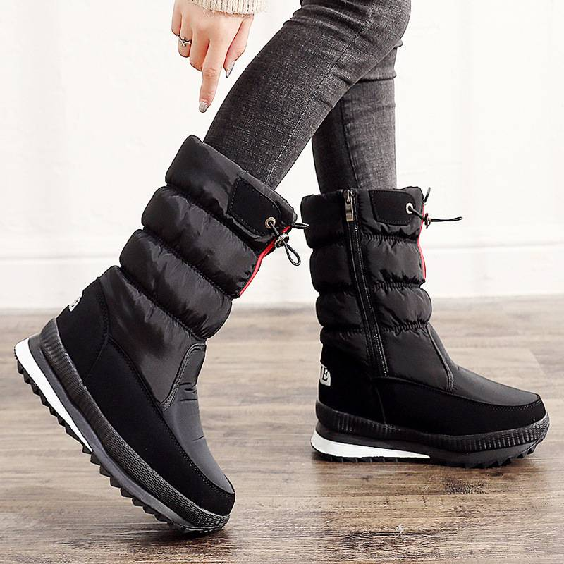 Chaussures pour femmes bottes de neige pour femmes nouvelles bottes de neige chaudes et épaisses d'hiver pour femmes chaussures en coton pour femmes chaussures en coton à la mode pour dames_voghion.com