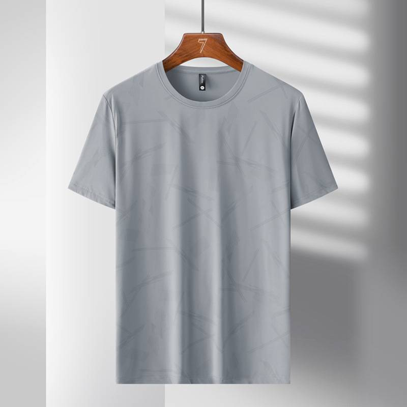 Herrenbekleidung Übergröße Dünne Sport-Kurzarm-T-Shirts für Männer und Frauen Neue Sommer-Oberteile aus Eisseide in großen Größen Schnelltrocknende Lauf-Fitness-T-Shirts_voghion.com