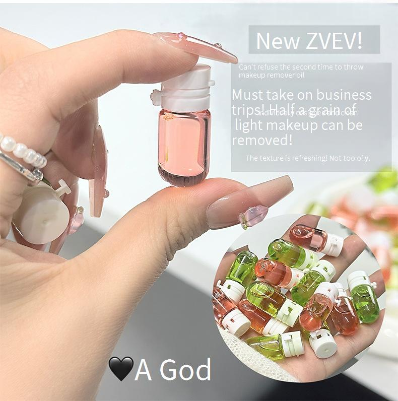 Makeup Remover ZVEV Gentle Cleansing Oil 7 Capsules Travel Pack Skin Care Gentle Non Irritating Moisturizing Deep Cleansing Makeup Remover Oil_voghion.com