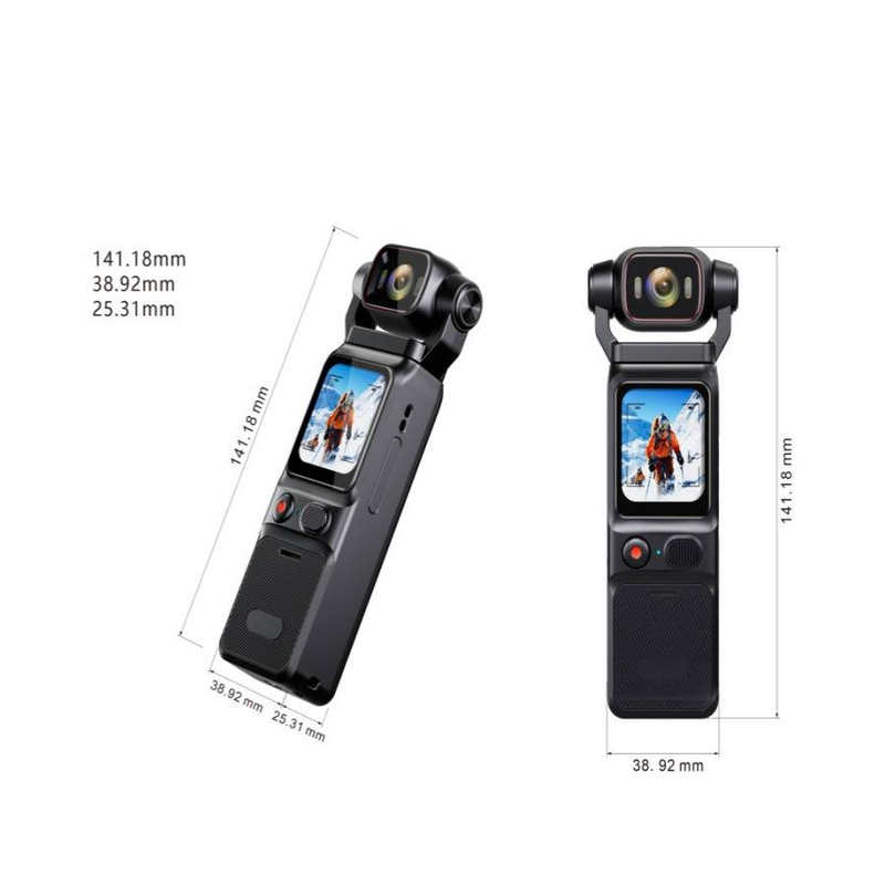 Caméra d'action FL18 4K Ultra HD avec stabilisation d'image, Wi-Fi, écran tactile et objectif rotatif pour les sports de plein air, le cyclisme et l'enregistrement à main levée._voghion.com