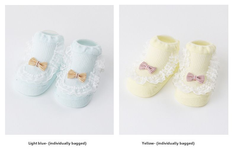 Spring and summer baby lace socks non-slip loose leg combed cotton mesh breathable newborn girl socks baby_voghion.com