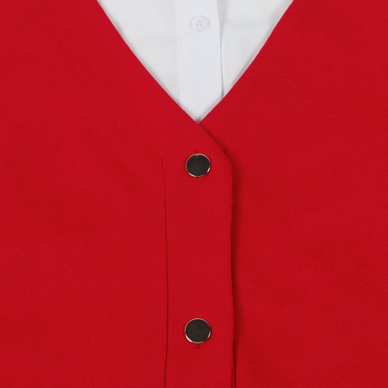 Dameskleding tweedelig overhemd vest stiksels trui broek pak tweedelig pak_voghion.com
