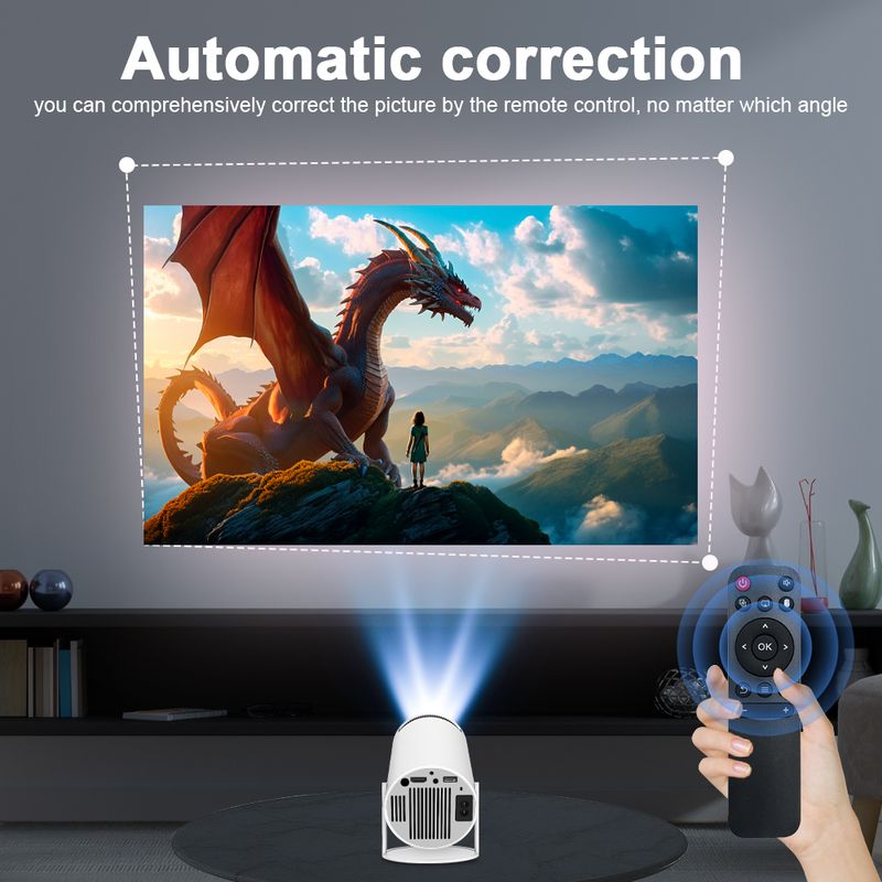 Android 11 4K HY300 Pro Wifi6 Home Theater Mini proiettore portatile da esterno 260 ANSI lumen BT5.0 1280*720P LED_voghion.com