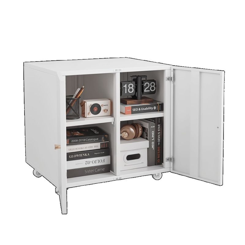 L Shelf Lateral File Filing Storage Printer For Home Wheels Mobile With Door Printer Stand With Cabinet Office Tables With Open_voghion.com