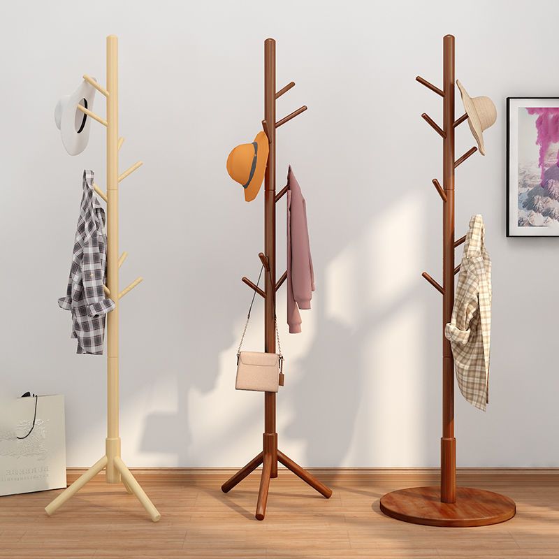 Cabide de chão de madeira maciça para quarto, vertical, casa, simples, para secar roupas, cabide para pendurar_voghion.com