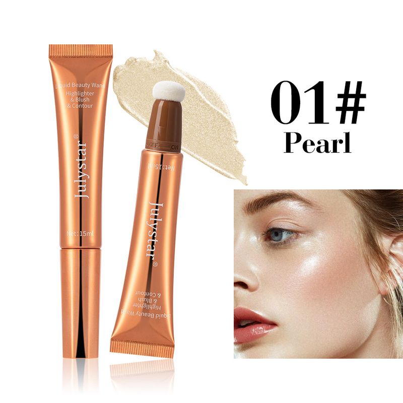 Rouge Gesicht Matt Einfach zu Färben Rouge Blush Flüssig Highlighter Fein Schimmer Kontur Aufhellende Kontur 3 Sets_voghion.com