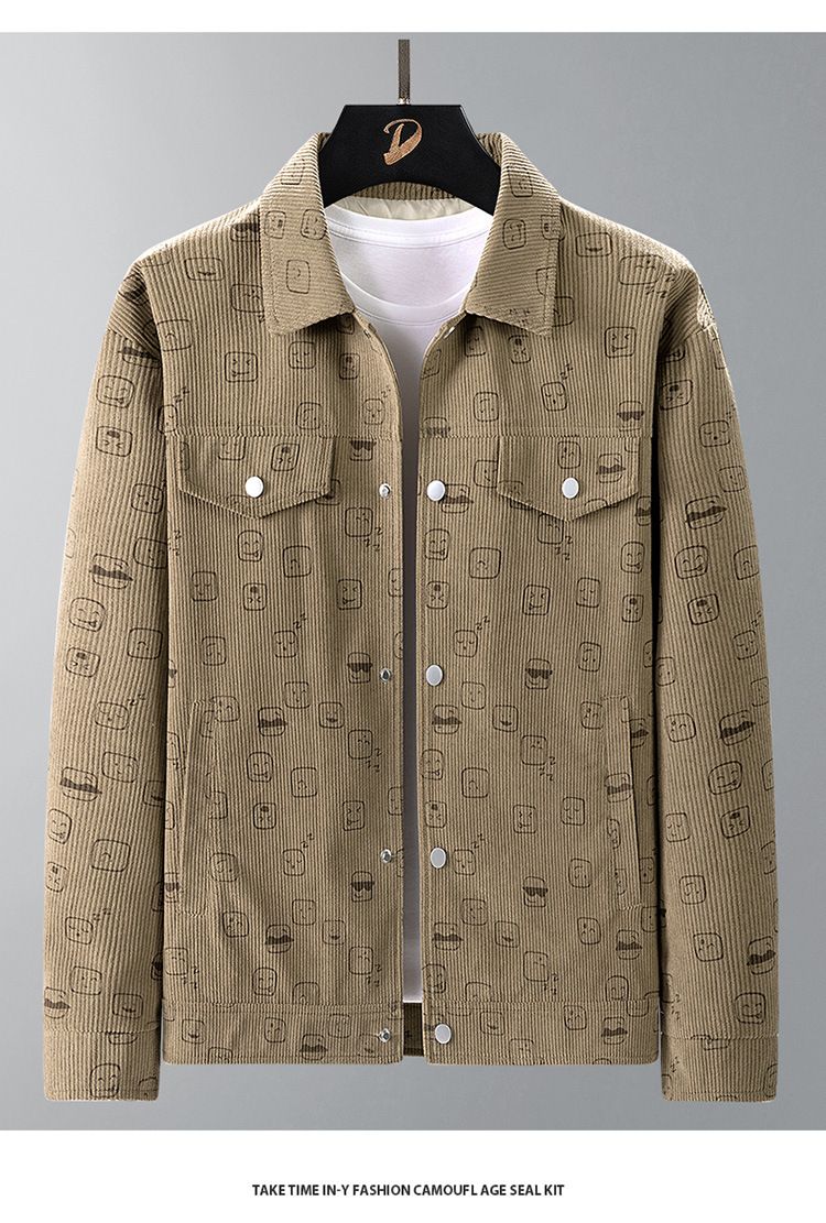 Men's Clothing Jacket Men's Autumn And Winter High End Casual Fashion Lapel Coat New Winter Thick Warm Corduroy Top_voghion.com